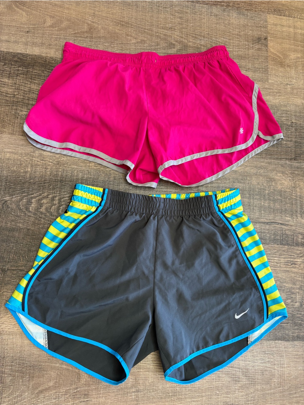 Nike Gray, Green & Blue Shorts XS. Pink Athletic Running Shorts-Old Navy S.